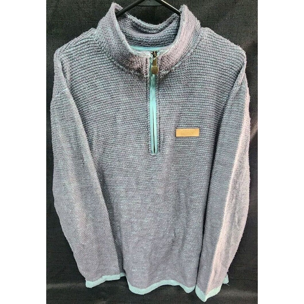 Jadelynn Brooke Ladies Size XL Lightweight Quarter Zip Top in Gray and Aqua EUC‎